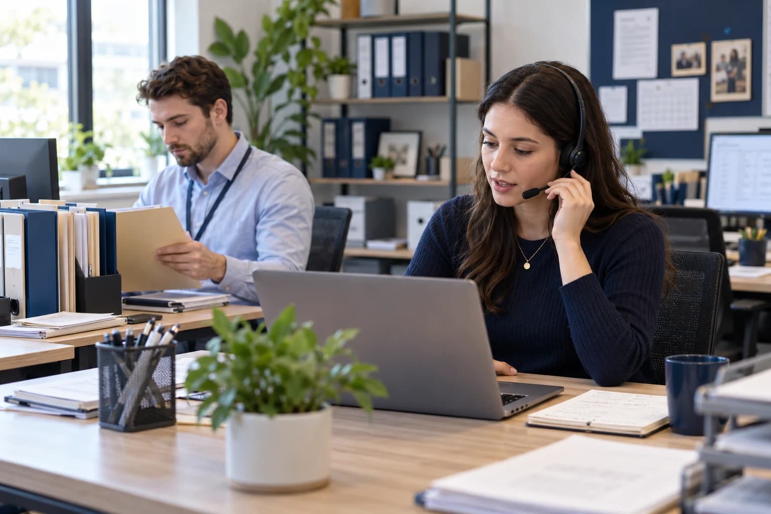 HR outsourcing team supporting a business