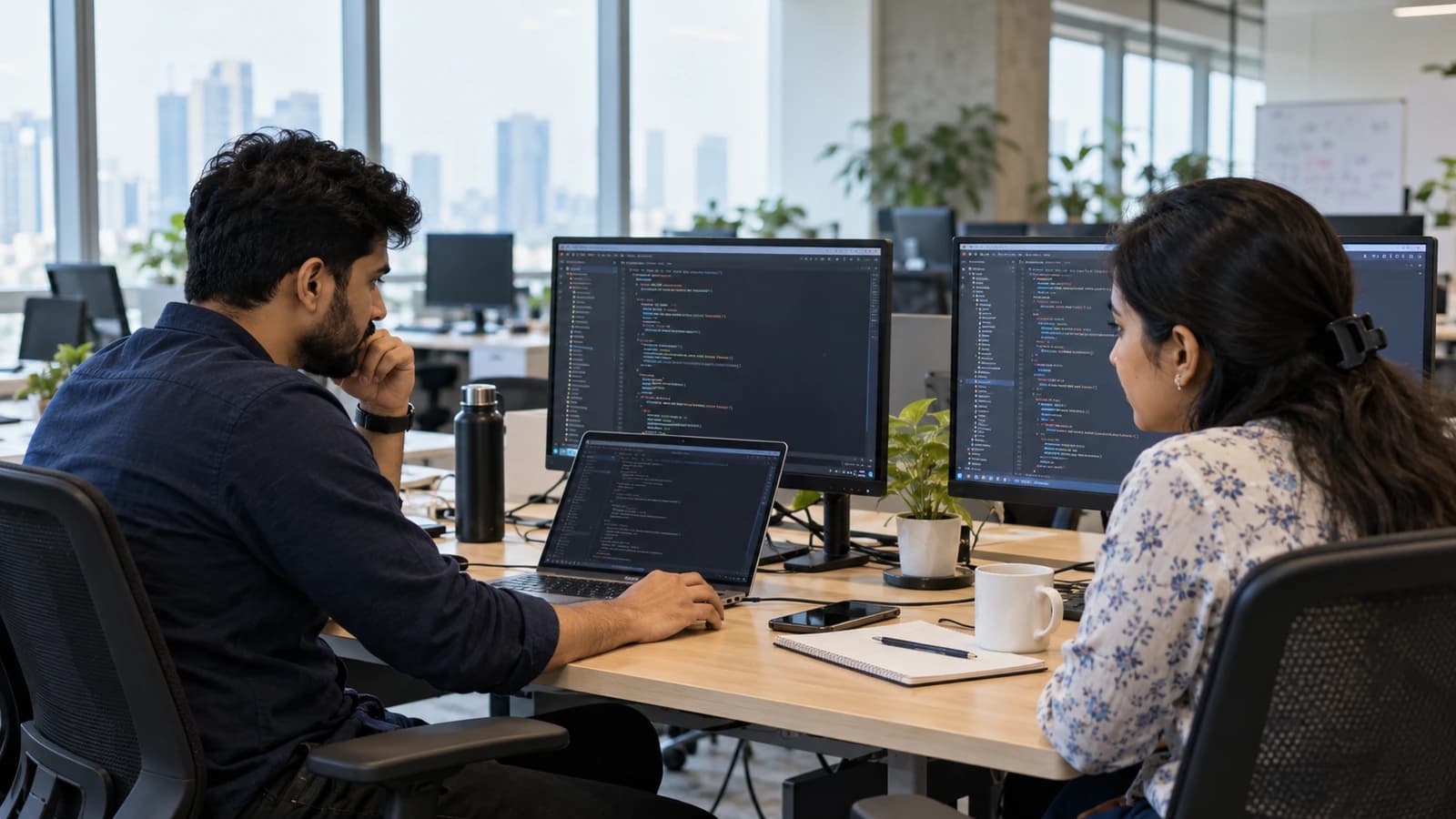 Information Technology professionals at work