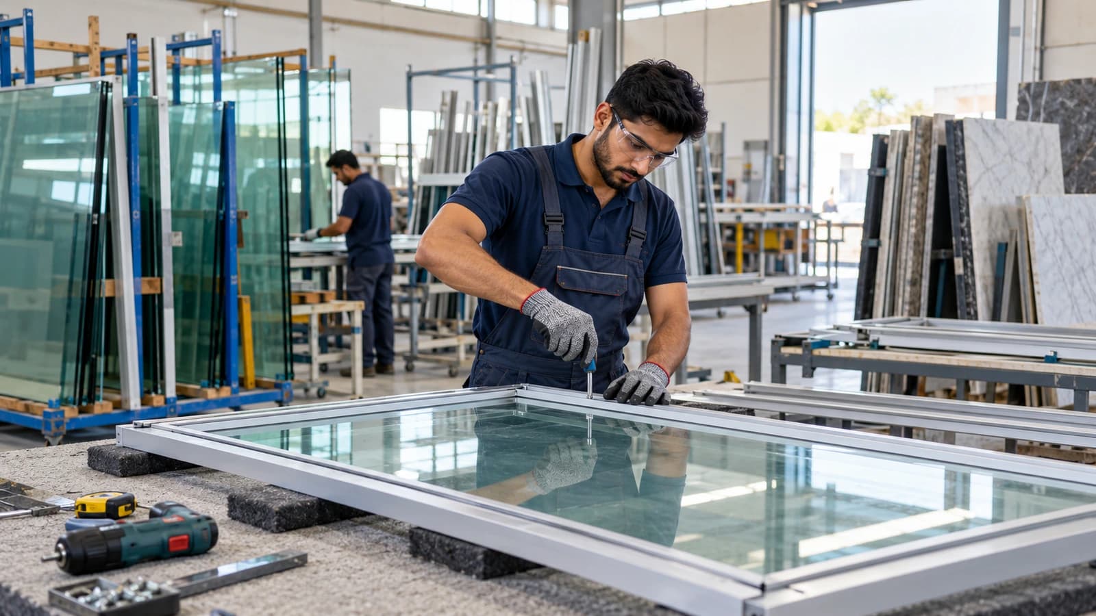 Marble, Glass & Aluminium professionals at work