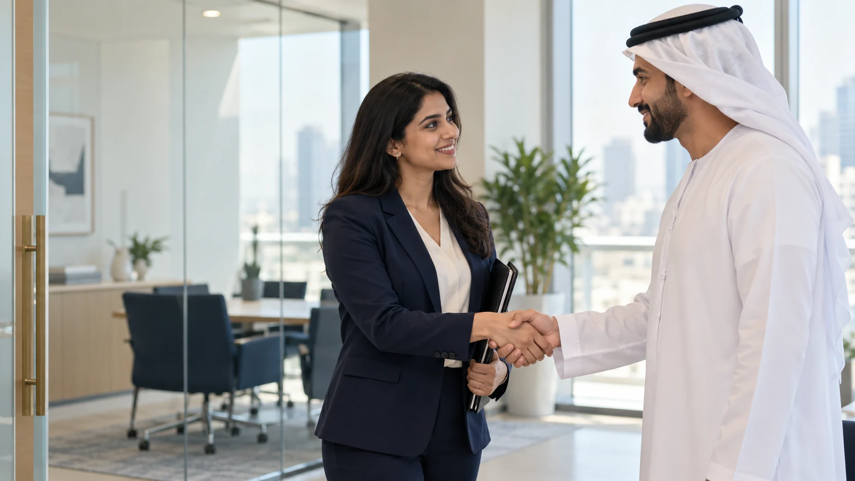 Handshake between employer and recruitment partner